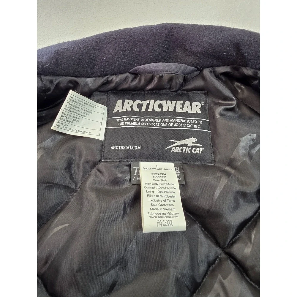 Large- ARTIC CAT ARTICWEAR CATWALK PURPLE/BLACK SNOWMOBILE SKI JACKET WOMENS